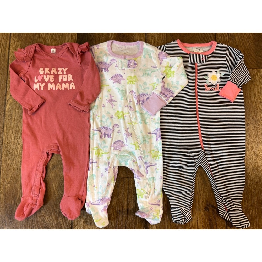 Carters Baby Girl Clothes 3 Months Rompers Outfits Sleep And Play Lot Love Mama